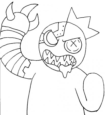Rainbow Friends coloring pages 9 – Art Art