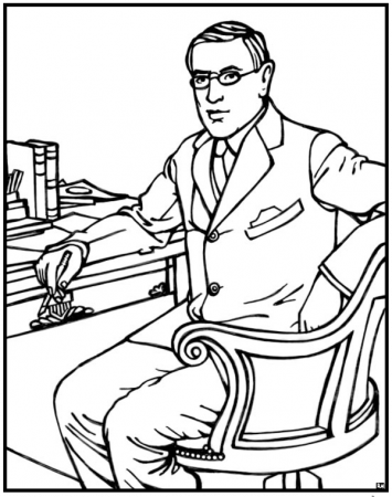 Woodrow Wilson Coloring Pages | Purple Kitty