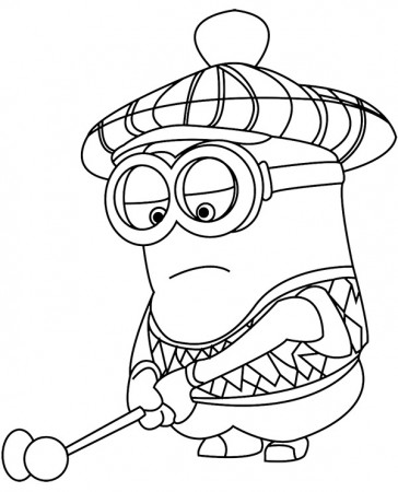 Golf Minion coloring page - Topcoloringpages.net
