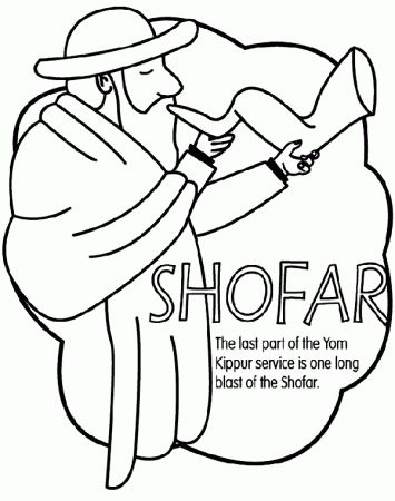 Yom Kippur - Shofar Coloring Page | crayola.com