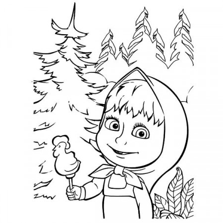 Masha and the Bear Rooster Shape Delicious Candy Coloring Pages | Candy coloring  pages, Coloring pages, Bear coloring pages