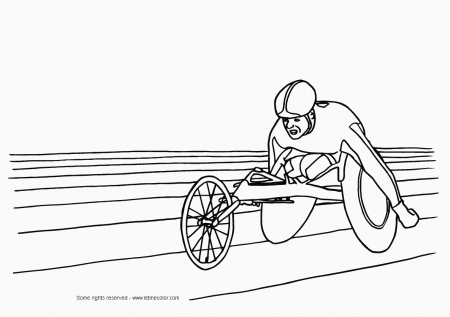 Wheelchair Racing Coloring Page | LetMeColor