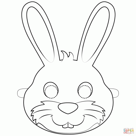 Rabbit Mask coloring page | Free Printable Coloring Pages