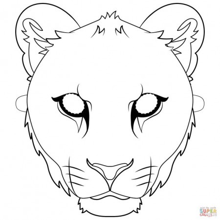 Lioness Mask coloring page | Free Printable Coloring Pages | Lion coloring  pages, Free printable coloring pages, Coloring pages