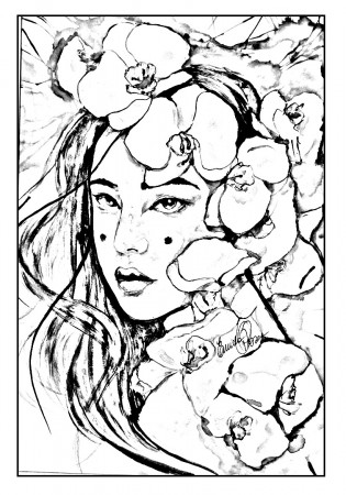 Geisha japan to print - Japan Adult Coloring Pages