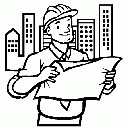 Black And White Engineer Clipart