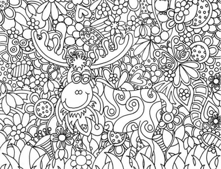 adult coloring pages deer. christmas coloring page for adults ...