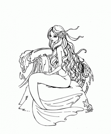 Exercise Realistic Mermaid Coloring Pages Coloring Pages Coloring ...