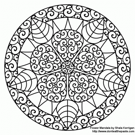 Aptitude Download And Print Flower Butterfly Mandala Coloring ...