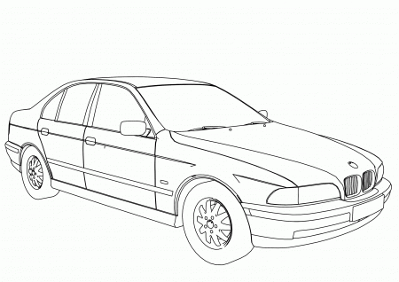 Bmw 540 Model Car Coloring Page | Wecoloringpage