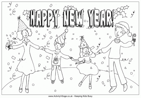 Happy New Year Coloring Pages ...