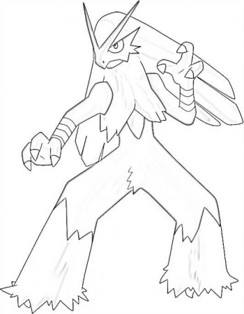 Pokemon Blaziken 3 Coloring Page - Free Printable Coloring Pages for Kids