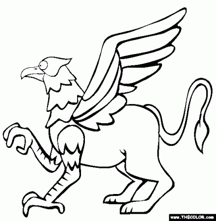 Gryphon Coloring Page | Free Gryphon Online Coloring