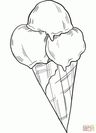 Ice Cream Cone coloring page | Free Printable Coloring Pages