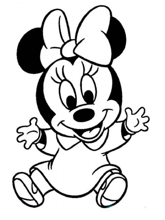 Coloring Pages | Minnie Coloring Pages Cute Disney Ba Minnie Mouse Coloring  Page