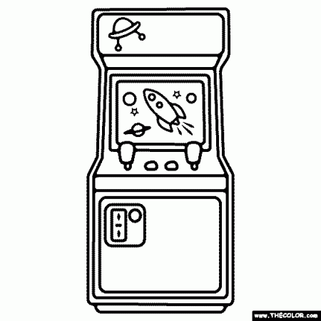 Arcade Game Coloring Page