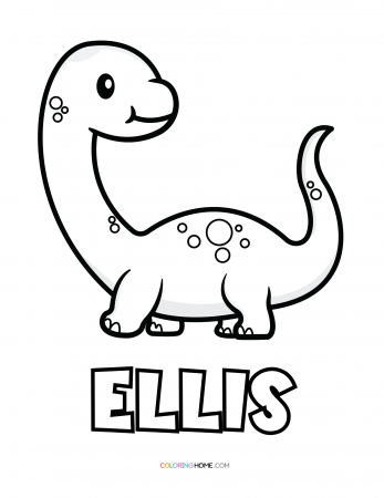 Ellis dinosaur coloring page
