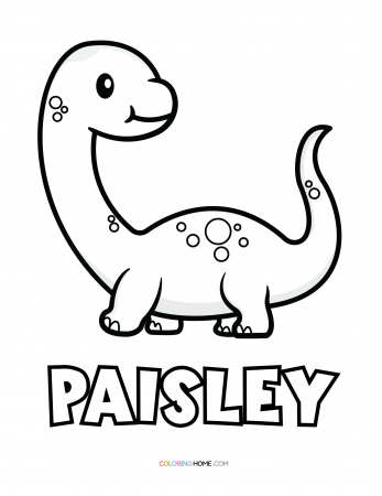 Paisley dinosaur coloring page