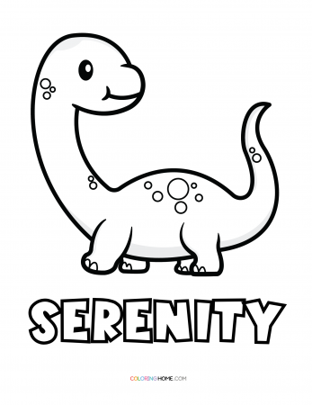 Serenity dinosaur coloring page