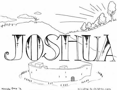 8 Pics of Coloring Pages Of Joshua And Jericho Bible - Joshua and ...