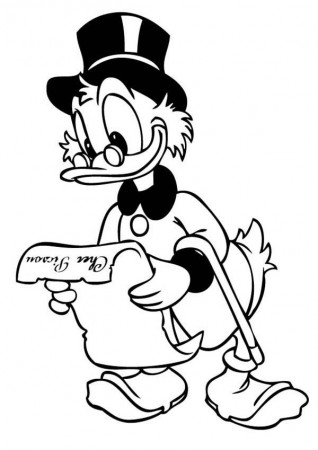 Scrooge Mcduck is Getting Crazy Coloring Page: Scrooge Mcduck is ...
