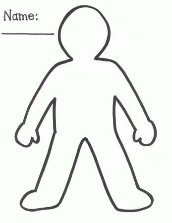 Template Of A Person. people body outline. person cut out template ...