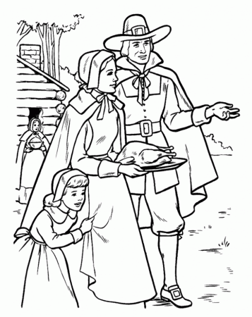 Pilgrim Thanksgiving Coloring Sheets : Pilgrim Thanksgiving Free ...