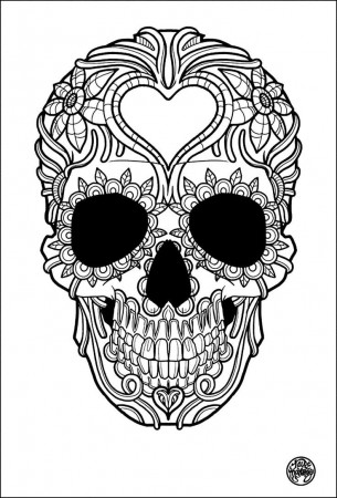 Beautiful Skull Coloring Pages For Adults - Coloring Pages For All ...