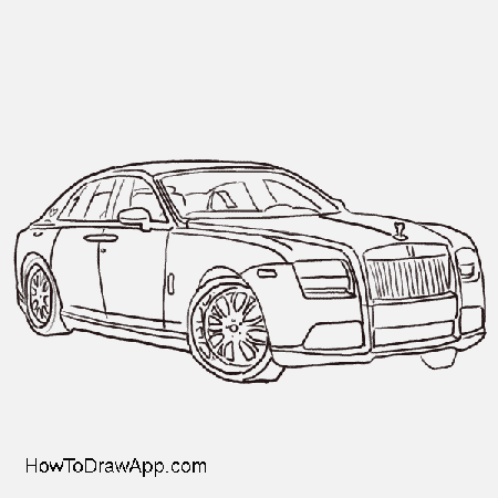 How to draw a rolls royce step by step – a photo lesson for everybody