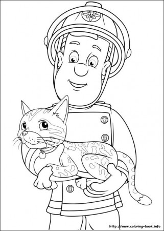 Fireman Sam coloring picture | Fireman sam birthday party, Fireman sam, Coloring  pages
