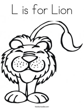 L is for Lion Coloring Page - Twisty Noodle