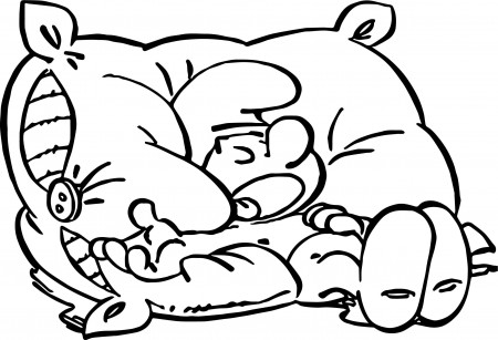 cool Sleepy Smurf On Pillow Coloring Page | Coloring pages, Christmas  present coloring pages, Christmas coloring pages
