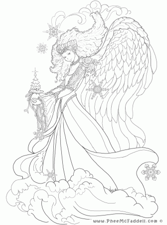 Free Free Angel | Coloring Pages For Adults, Download Free Clip Art, Free  Clip Art on Clipart Library