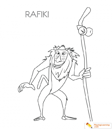 The Lion King Rafiki Coloring Page 02 | Free The Lion King Rafiki Coloring  Page