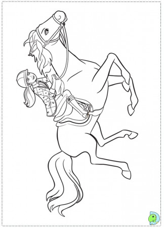 Barbie majesty horse coloring pages