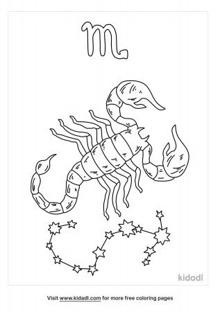 Scorpio Horoscope Coloring Pages | Free Animals Coloring Pages | Kidadl