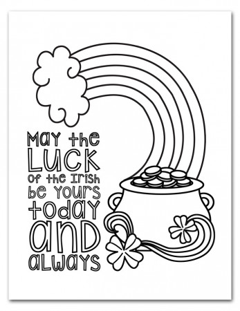 Free Printable St. Patrick's Day Coloring Pages | i should be mopping the  floor