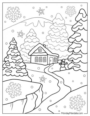 55 Winter Coloring Pages (Free PDF ...