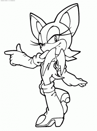 Rouge Sonic coloring pages