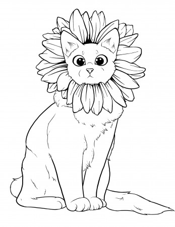 Cats and Plants coloring book ...