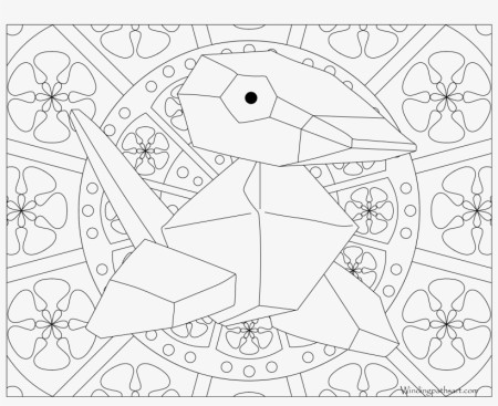 Porygon - Mandala Coloring Pages Pokemon Mew - Free Transparent PNG  Download - PNGkey