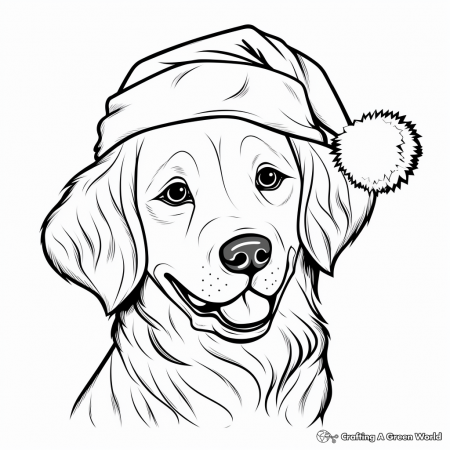 Christmas Dog Coloring Pages - Free & Printable!