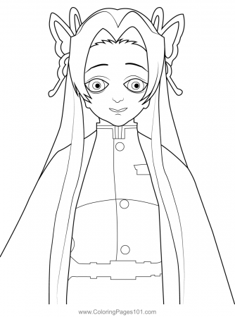 Kanae Kocho Demon Slayer Coloring Page ...