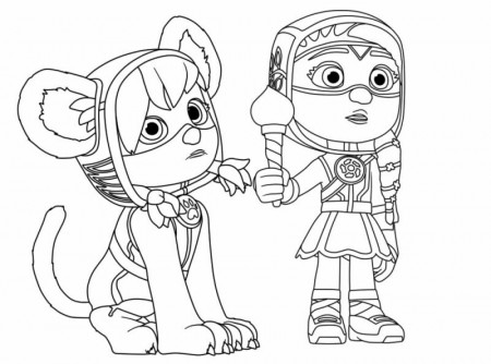 Coloring page Action Pack Treena and Wren
