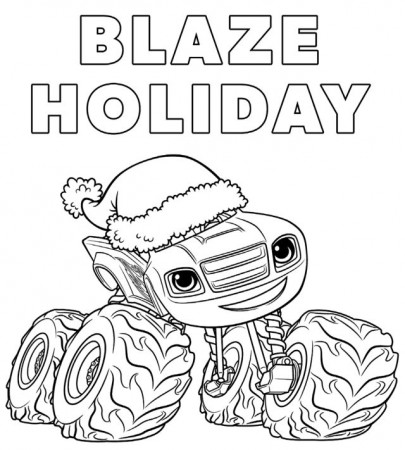Blaze and the monster machines christmas coloring pages | Truck coloring  pages, Monster truck coloring pages, Monster coloring pages