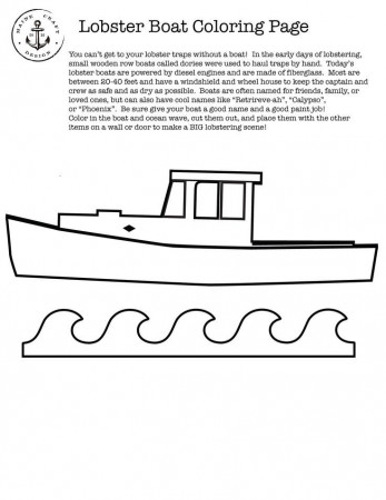 Maine Lobster Coloring Pages | Coloring pages, Lobster boat, Maine lobster