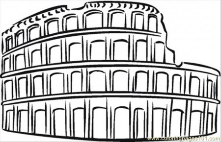 Colosseum Coloring Page for Kids - Free Sightseeing Printable Coloring Pages  Online for Kids - ColoringPages101.com | Coloring Pages for Kids