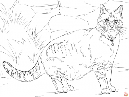 Realistic Cats Coloring Pages Printable, Free and Easy