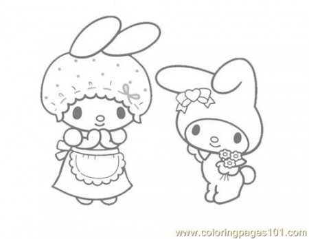 My Melody Coloring Page for Kids - Free Hello Kitty Printable Coloring Pages  Online for Kids - ColoringPages101.com | Coloring Pages for Kids