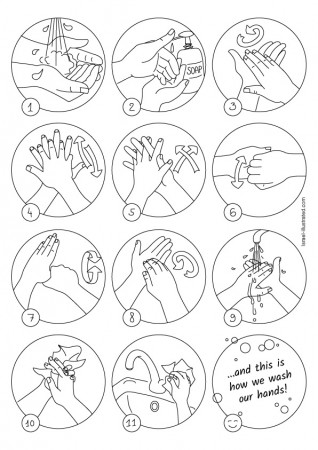 Hand Washing Coloring Pages